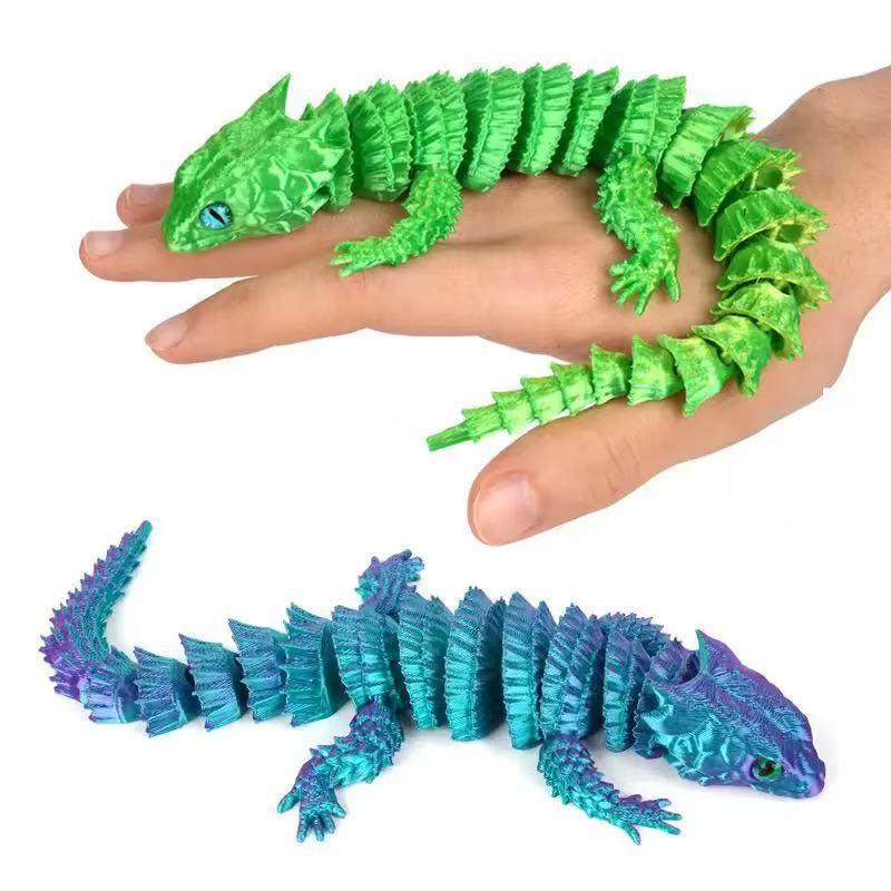 3D Printing Lizard - 3D Printed Conjoined Lizard Statue Ornaments,