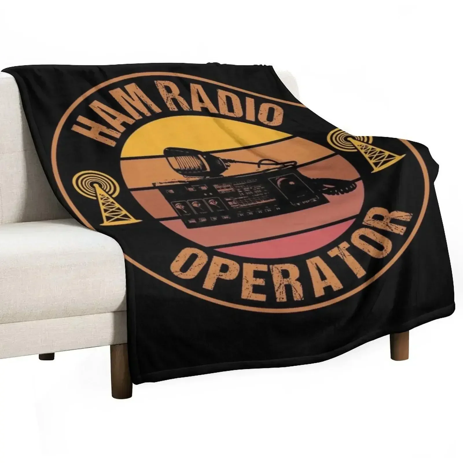 3D Printing Operator - Vintage Ham Radio Operator Throw Blanket