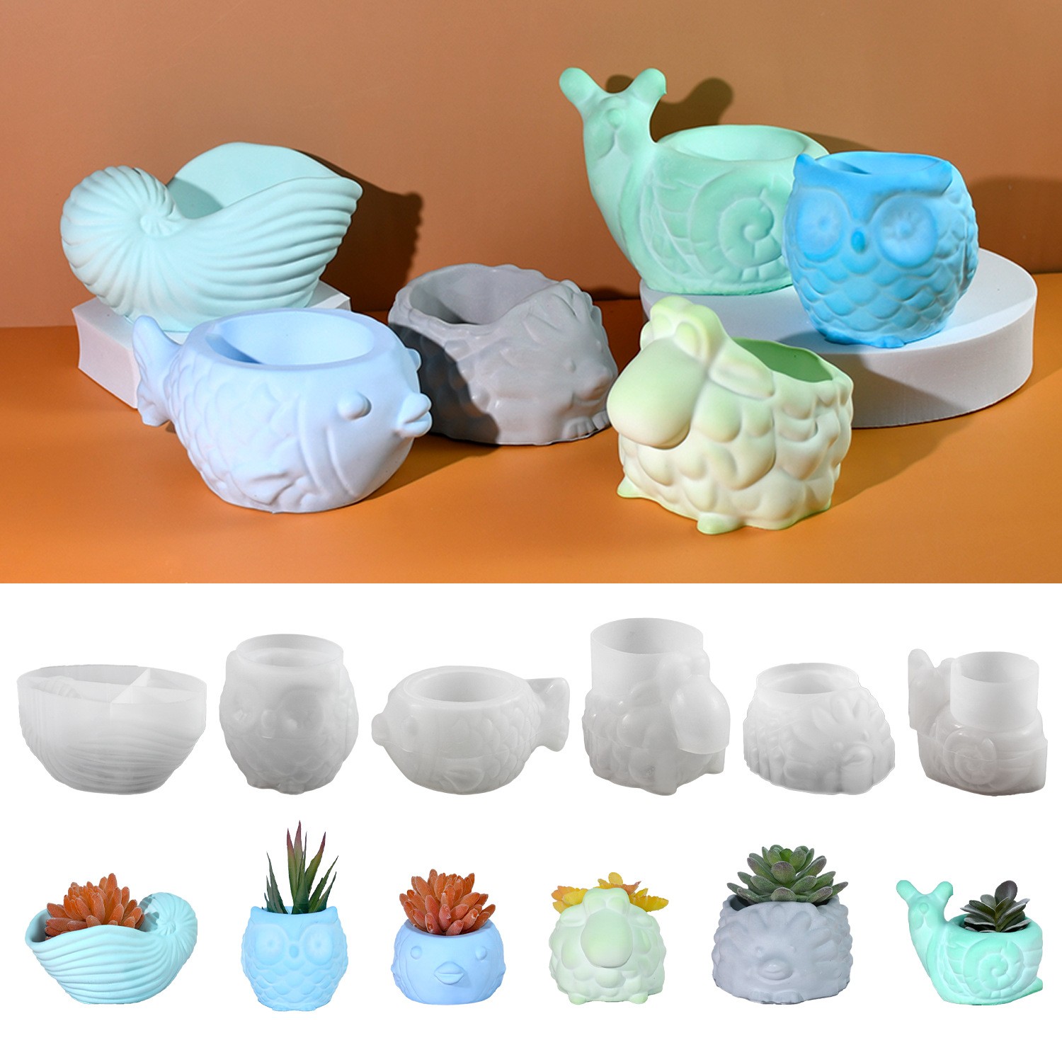 3D Animal Flower Pot Silicone  - 3D Printing Vase review and price