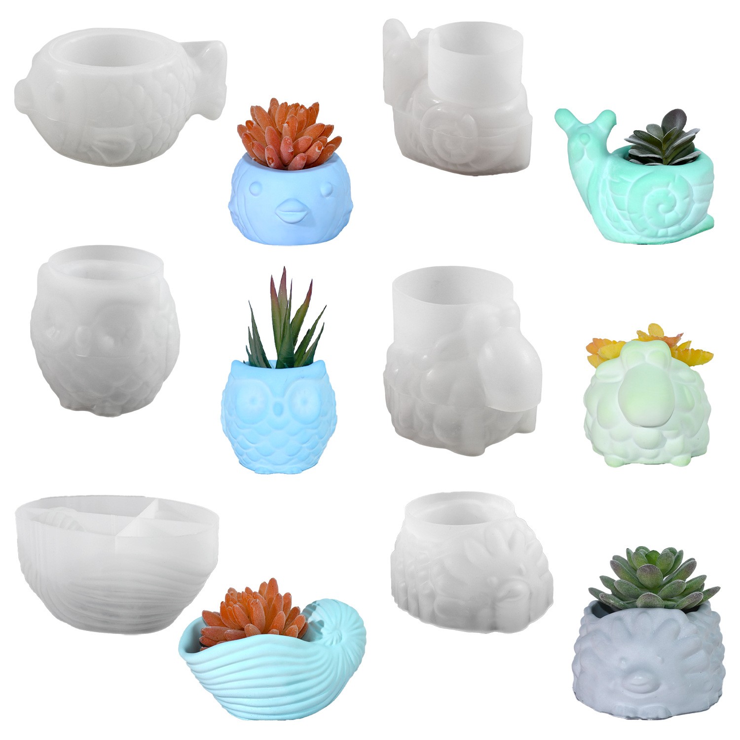 3D Animal Flower Pot Silicone  - 3D Printing Vase review and price