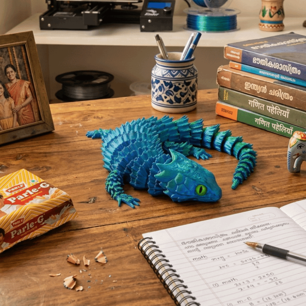 Movable Joints 3D Printed Liza - 3D Printing Lizard review and price