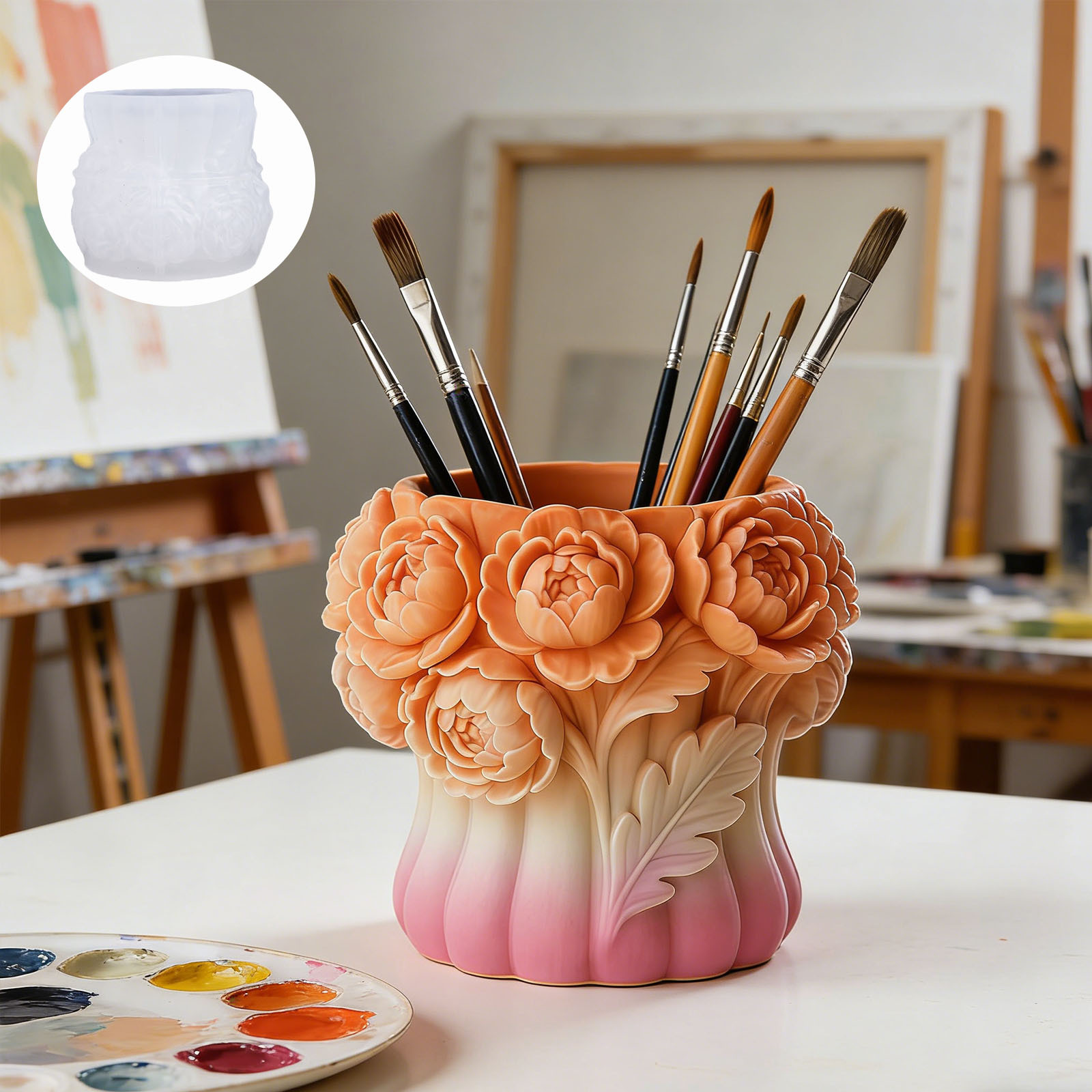 3D Rose Flower Vase Silicone M - 3D Printing Vase review and price