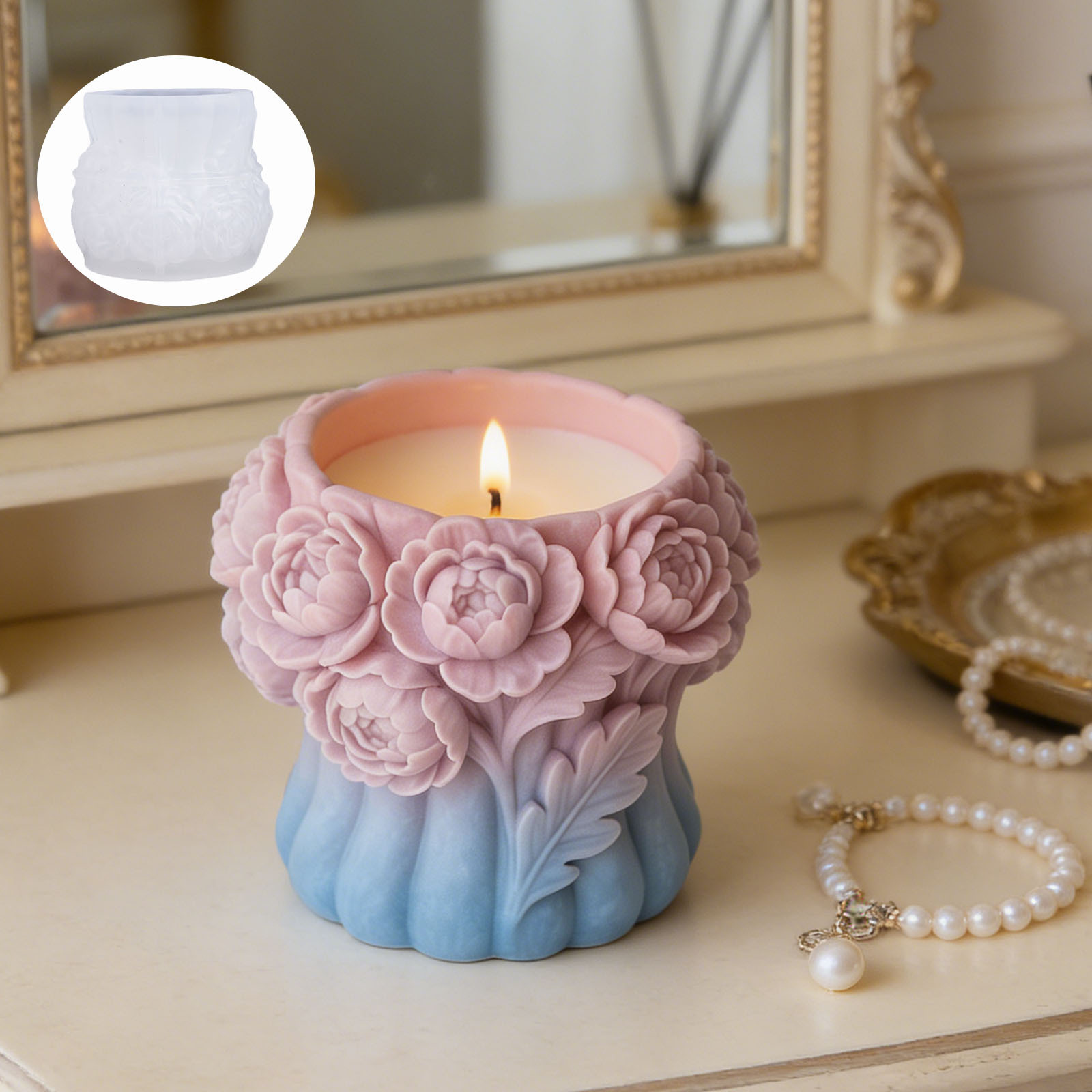 3D Rose Flower Vase Silicone M - 3D Printing Vase review and price