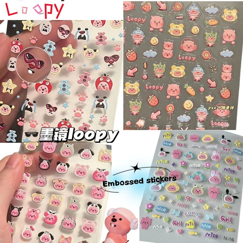 Loopy 3D embossed sticker, tra - 3D Printing Design review and price