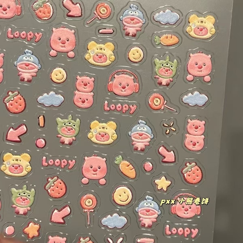 Loopy 3D embossed sticker, tra - 3D Printing Design review and price