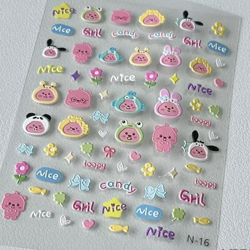 Loopy 3D embossed sticker, tra - 3D Printing Design review and price