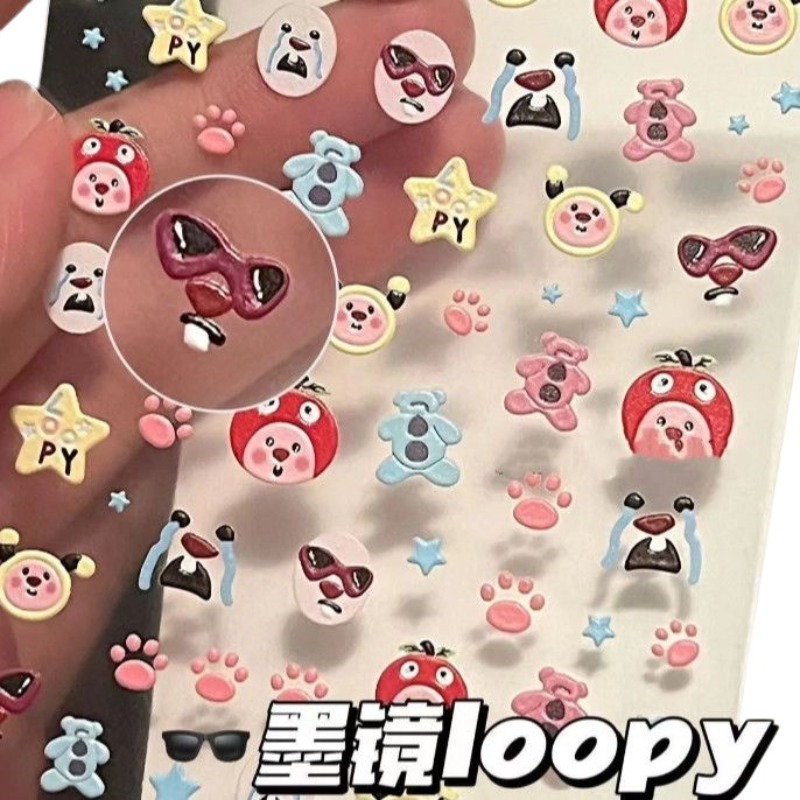 Loopy 3D embossed sticker, tra - 3D Printing Design review and price