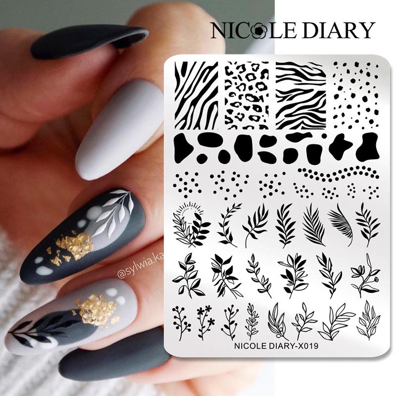 NICOLE DIARY Leaves Flower Nai - 3D Printing Template review and price