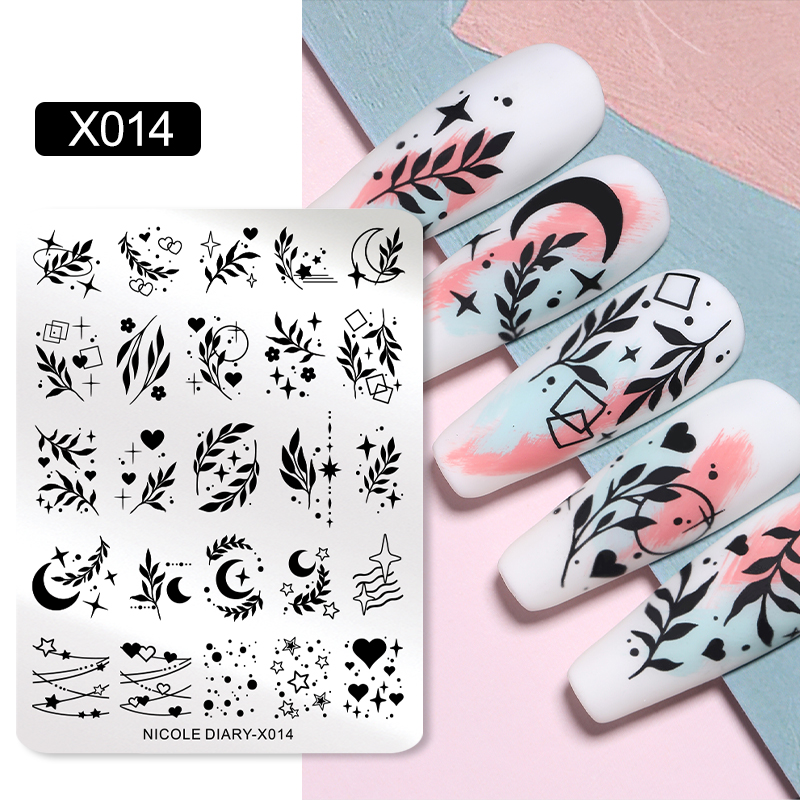 NICOLE DIARY Leaves Flower Nai - 3D Printing Template review and price