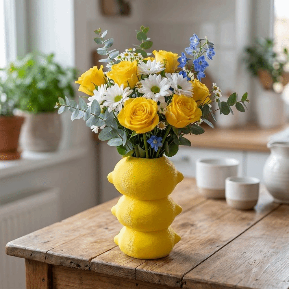 Fashion 3D Printing Lemon Vase - 3D Printing Vase review and price