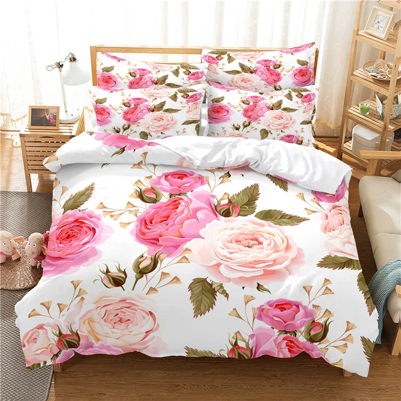 Flowers Bedding Set Duvet Cove - 3D Printing Drawing review and price