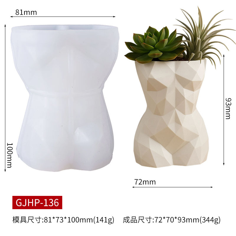 3D Geometric Female Body Flowe - 3D Printing Vase review and price