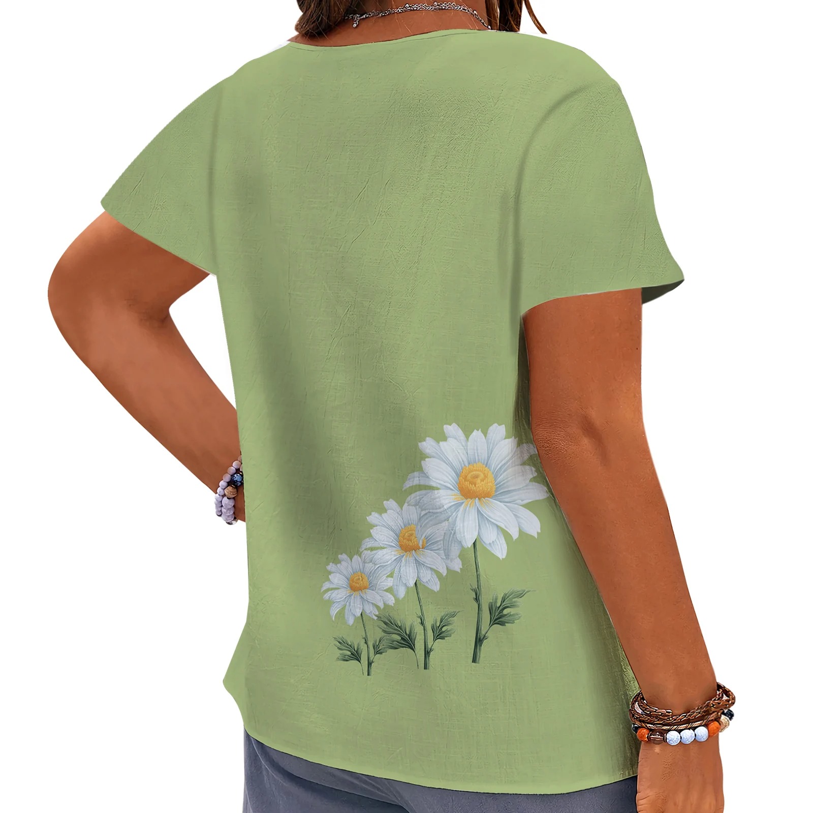 CLOOCL Daisy Floral Women T-sh - 3D Printing Drawing review and price