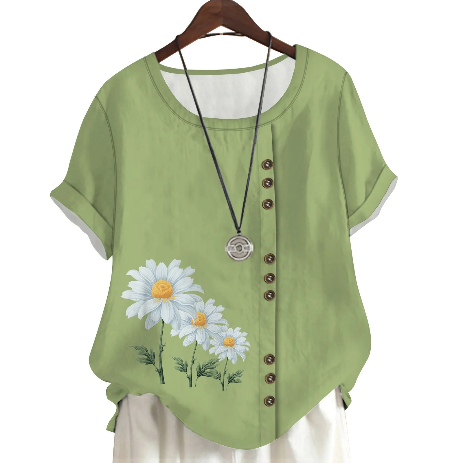 CLOOCL Daisy Floral Women T-sh - 3D Printing Drawing review and price
