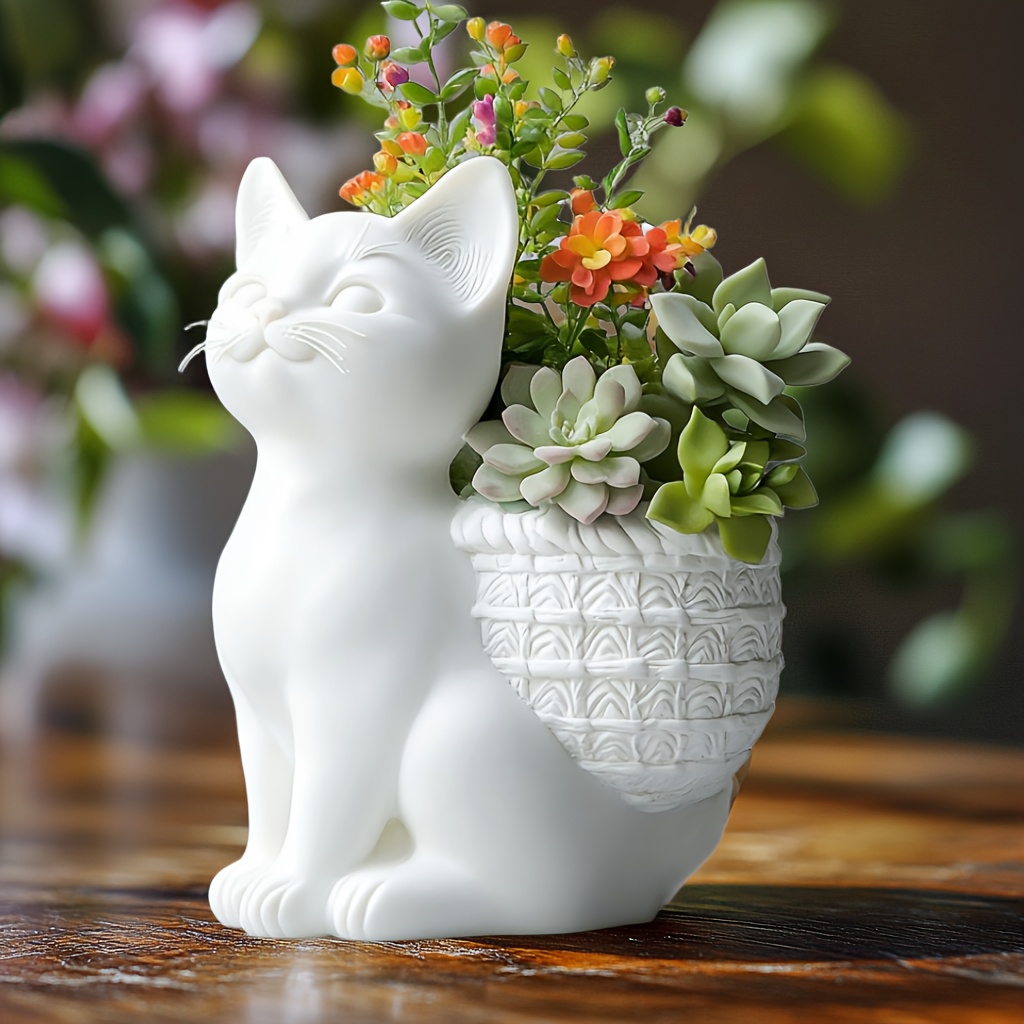DIY 3D Squatting cat succulent - 3D Printing Vase review and price