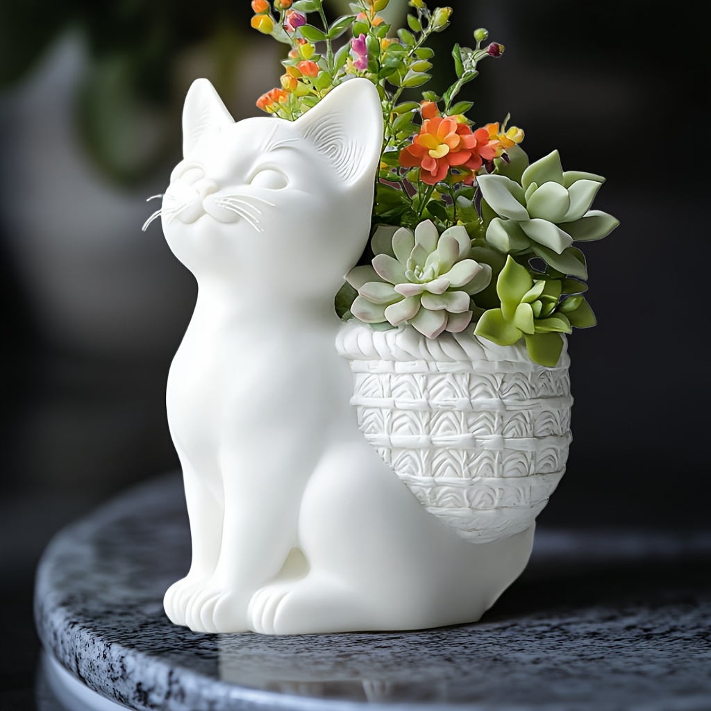 DIY 3D Squatting cat succulent - 3D Printing Vase review and price