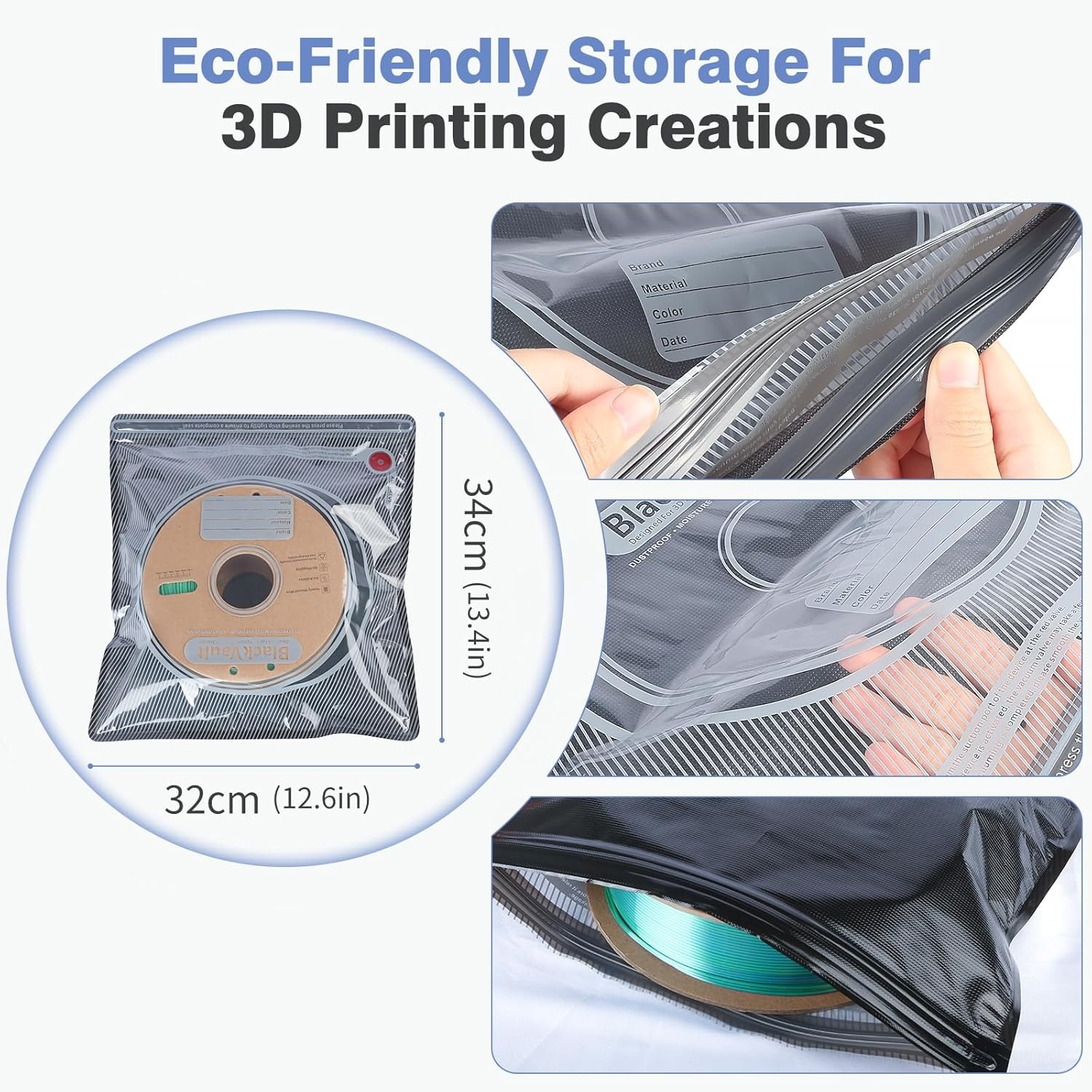 3D Filament Bag Black Filament - Petg Filament review and price