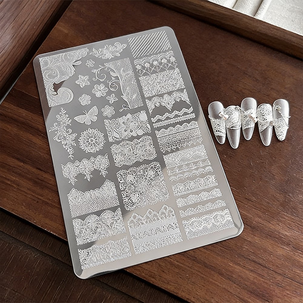 9*15cm 3D Lace Butterfly Nail  - 3D Printing Template review and price