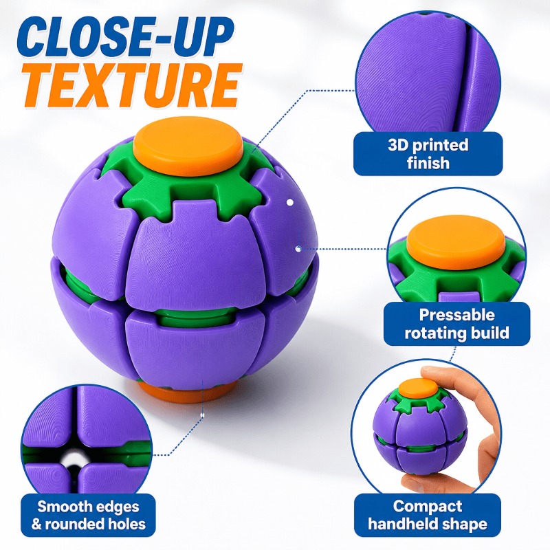 3D Printed Fidget Spinner Ball - 3D Printing Abs review and price