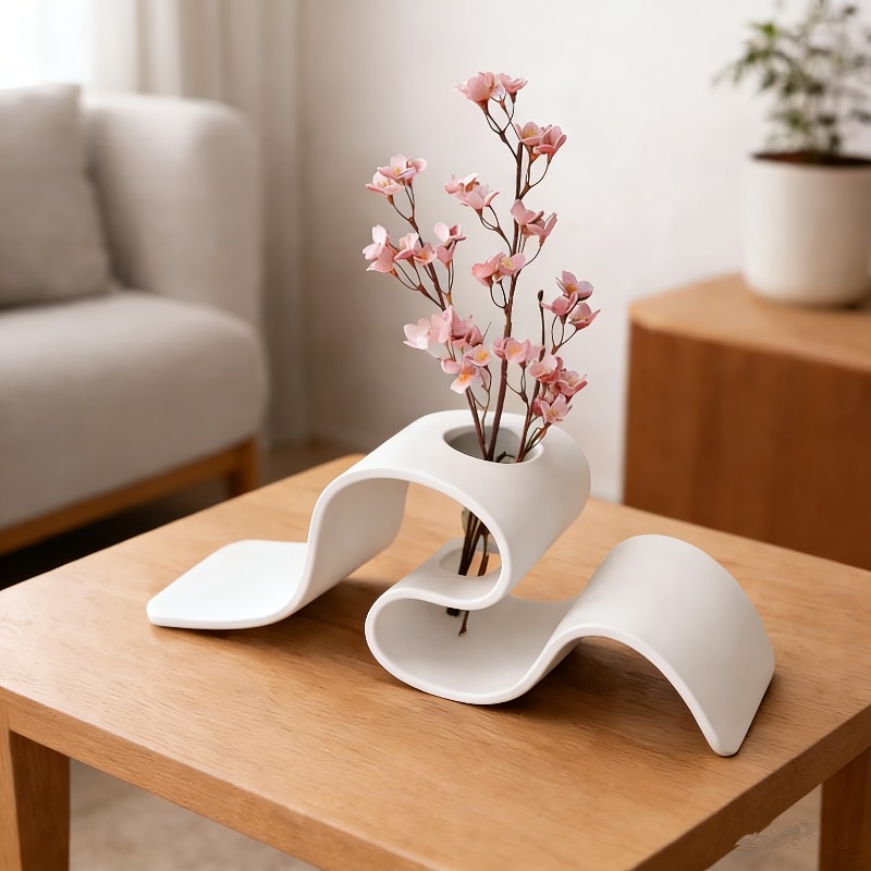 1pc Modern Minimalist Curved 3 - 3D Printing Vase review and price